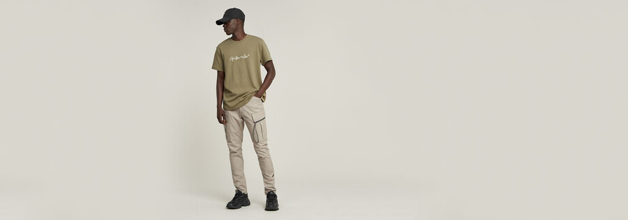 pantaloni cargo skinny 3d con tasca con zip 2.0