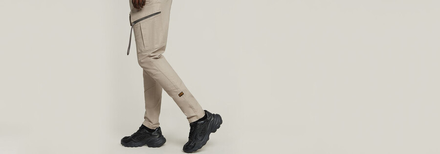 pantaloni cargo skinny 3d con tasca con zip 2.0
