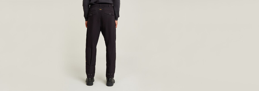 pantaloni da fatica rilassati e affusolati