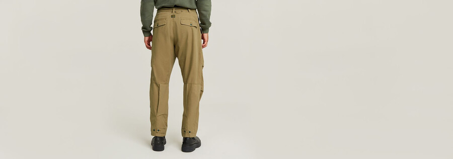 pantaloni da fatica rilassati e affusolati