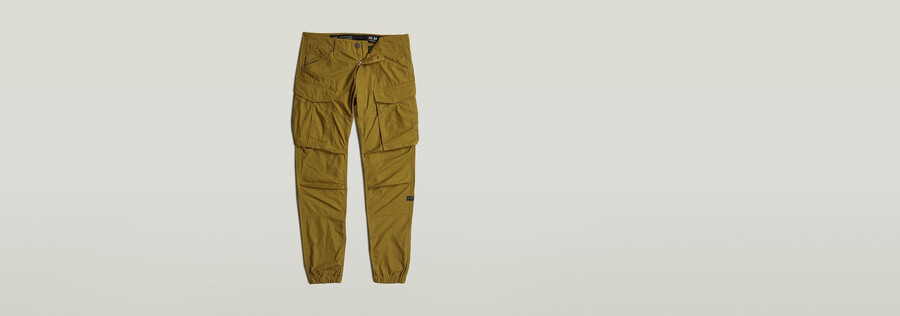 pantaloni cargo 3d regular affusolati con risvolto