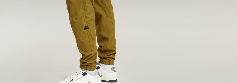 pantaloni cargo 3d regular affusolati con risvolto