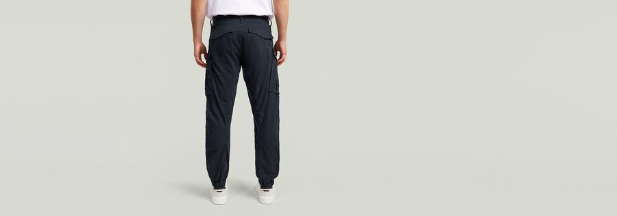 pantaloni cargo 3d regular affusolati con risvolto