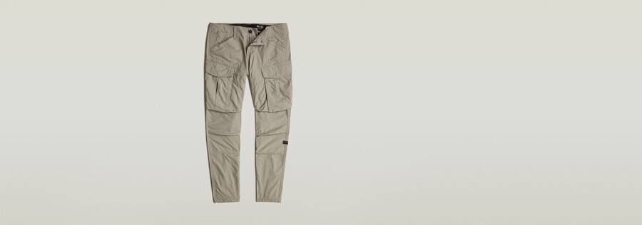 pantaloni cargo 3d regular affusolati con risvolto