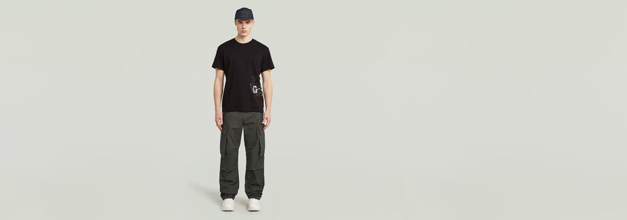pantaloni cargo dritti regolari r-3n