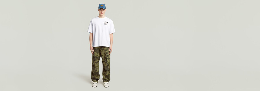 pantaloni cargo dritti regolari r-3n