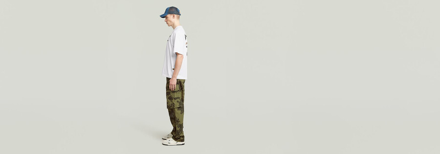 pantaloni cargo dritti regolari r-3n