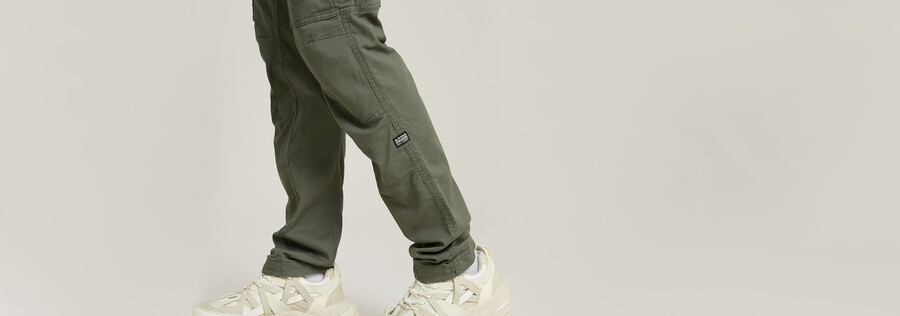 pantaloni cargo 3d regular affusolati