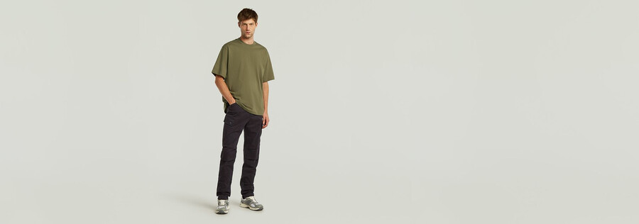 pantaloni roxic zip straight tapered
