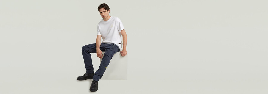 pantaloni roxic zip straight tapered