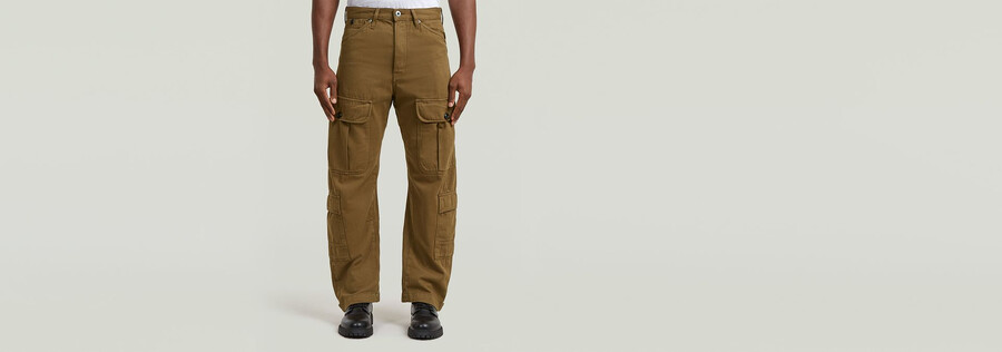 pantaloni cargo larghi bend 3d