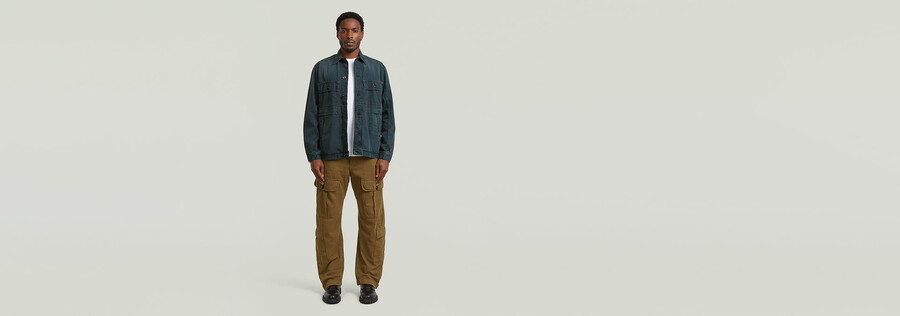 pantaloni cargo larghi bend 3d