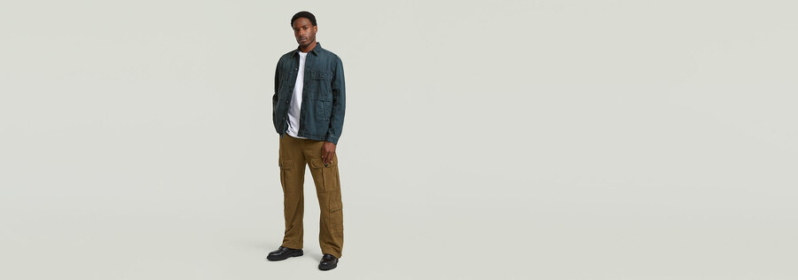 pantaloni cargo larghi bend 3d