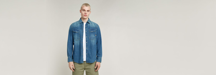 camicia in denim dakota slim