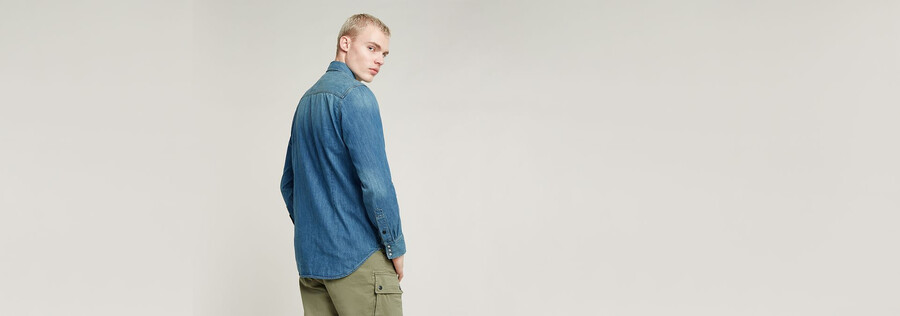 camicia in denim dakota slim