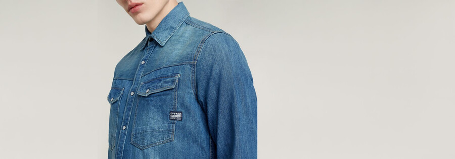 camicia in denim dakota slim