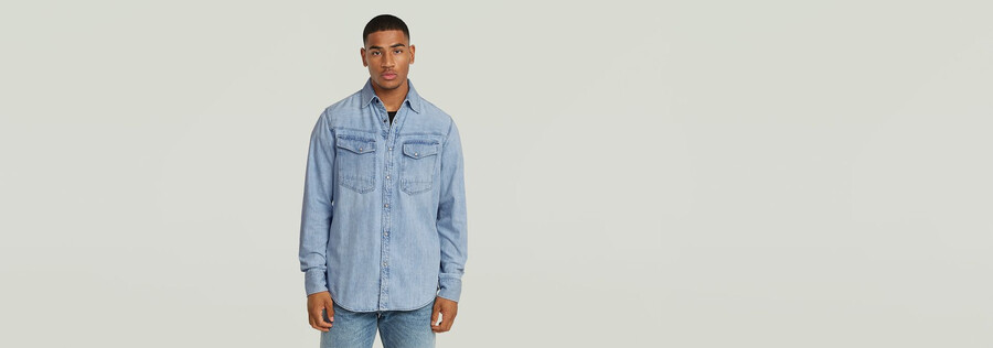 camicia in denim dakota slim
