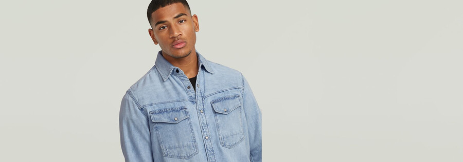 camicia in denim dakota slim