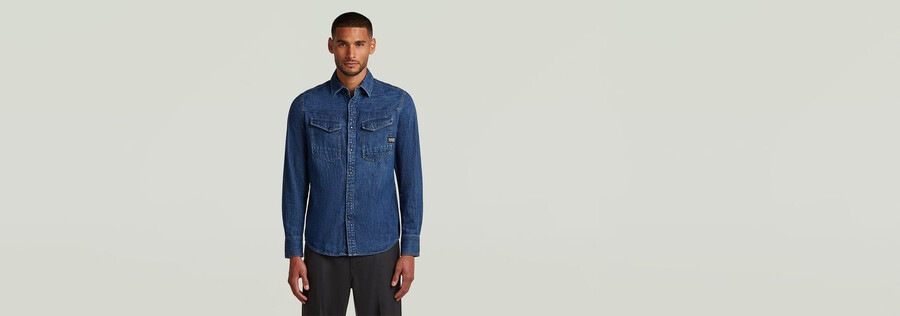 camicia in denim dakota slim