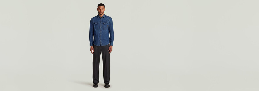 camicia in denim dakota slim