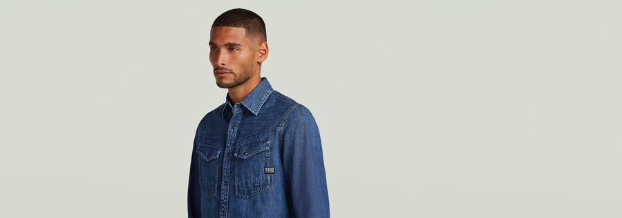 camicia in denim dakota slim
