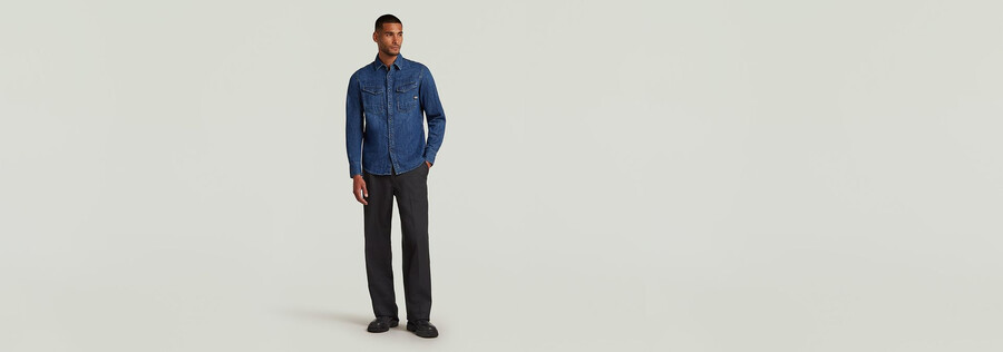 camicia in denim dakota slim