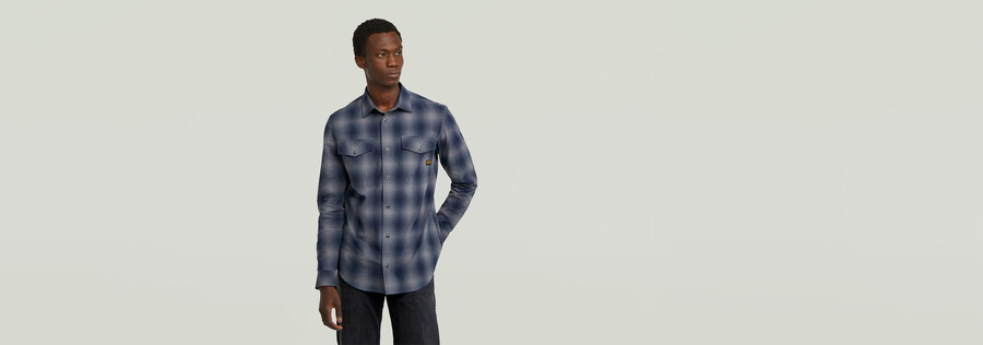 camicia slim marina