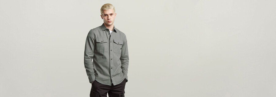 camicia slim marina