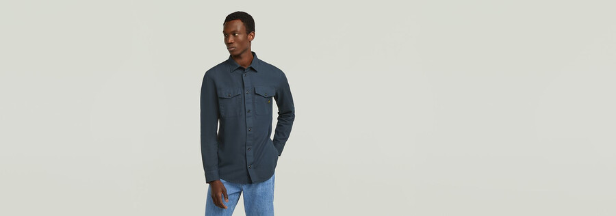 camicia slim marina