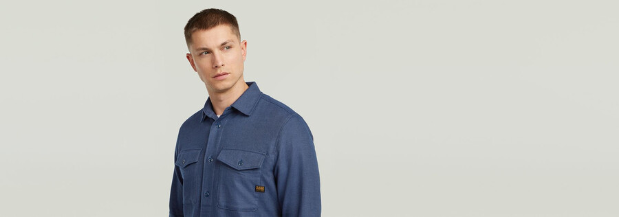 camicia slim marina