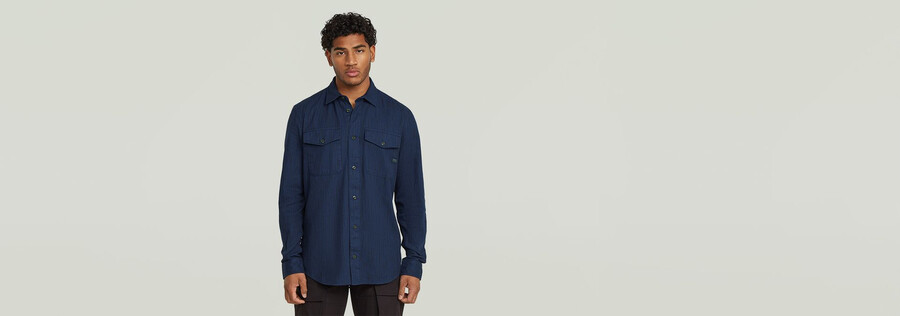 camicia slim marina