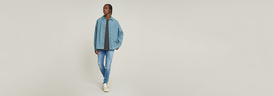 camicia a maniche lunghe con vestibilità squadrata