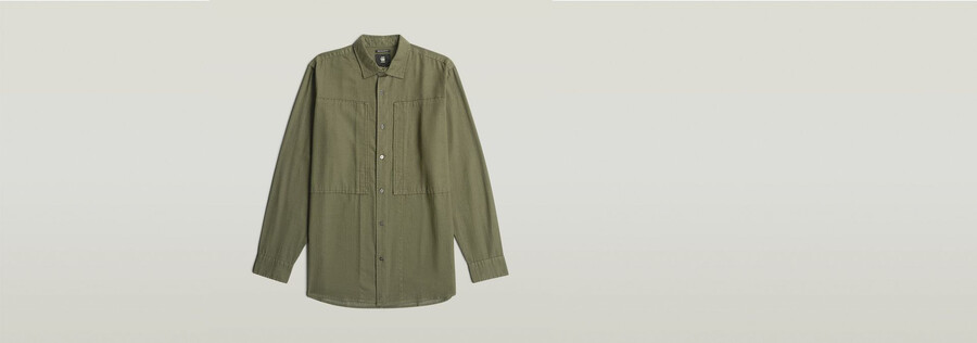 camicia regolare con tasca a pannelli