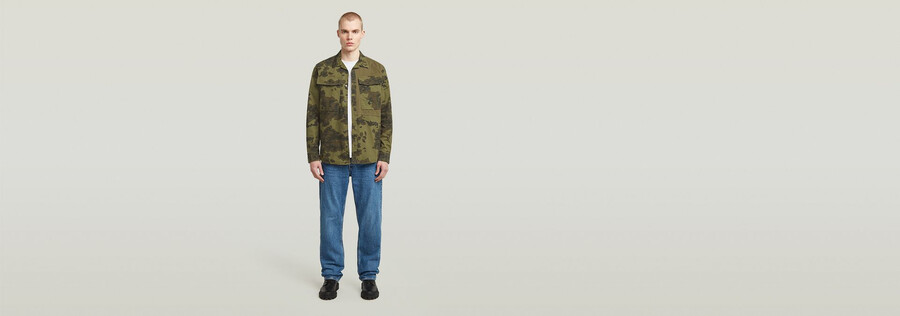camicia regolare con tasca cargo