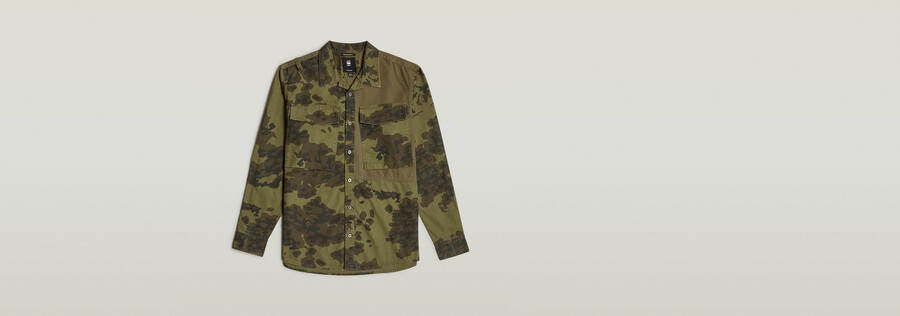 camicia regolare con tasca cargo