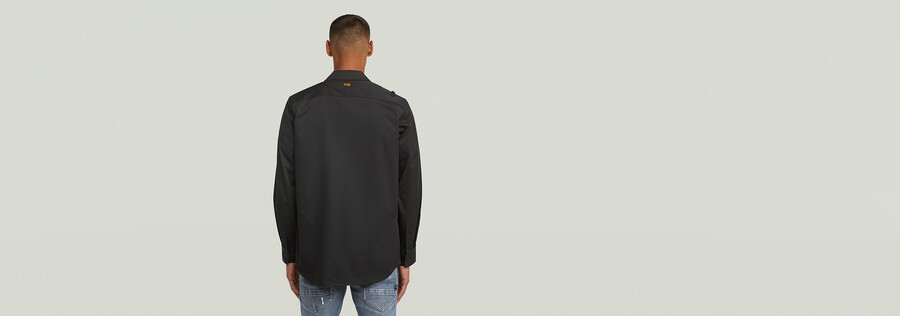 camicia regolare con tasca cargo