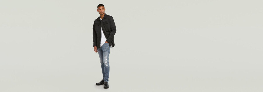 camicia regolare con tasca cargo