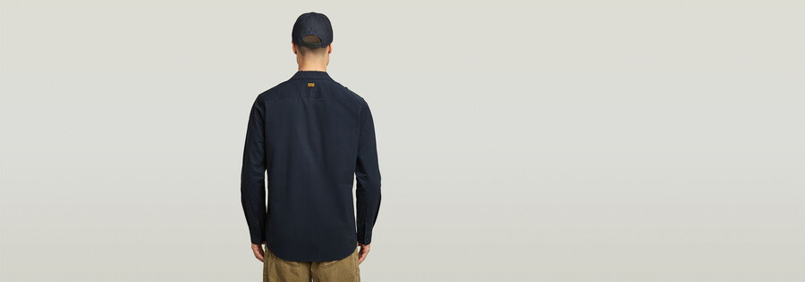 camicia regolare con tasca cargo