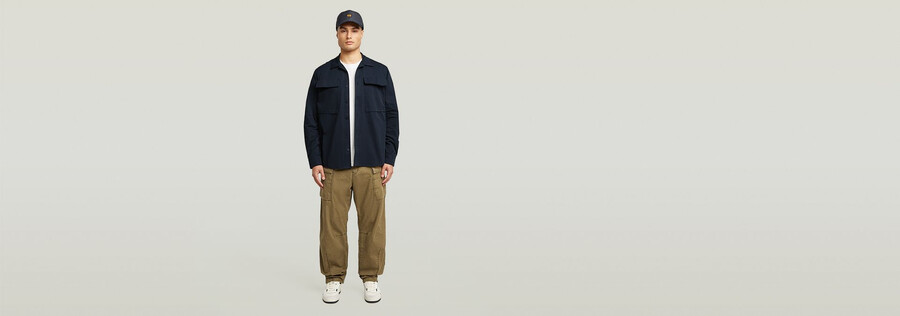 camicia regolare con tasca cargo
