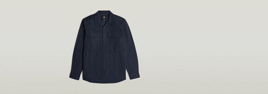 camicia regolare con tasca cargo