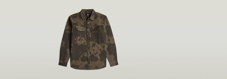 camicia regolare con tasca cargo