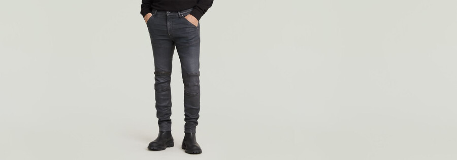 jeans skinny con zip e ginocchia 5620