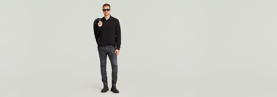 jeans skinny con zip e ginocchia 5620