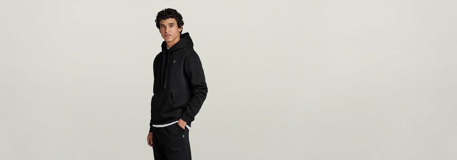maglione con cappuccio premium core