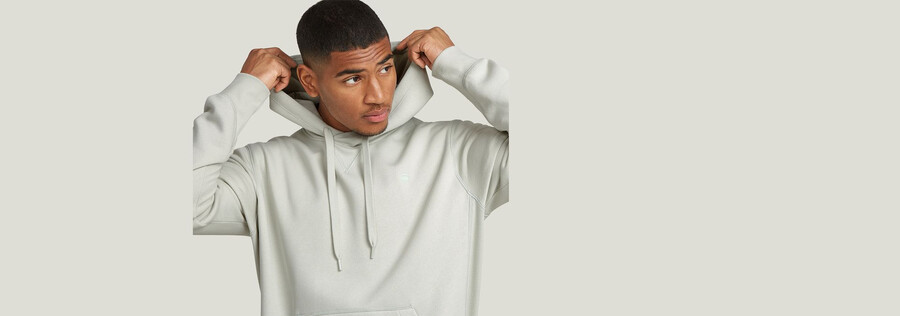 maglione con cappuccio premium core