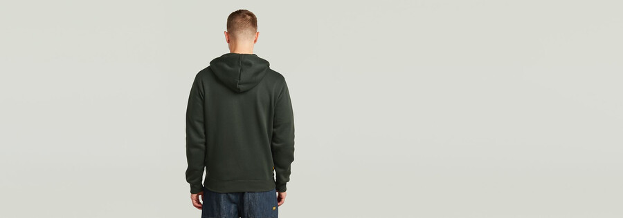 felpa con cappuccio e zip premium core
