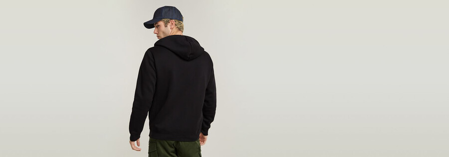 felpa con cappuccio premium core zip thru