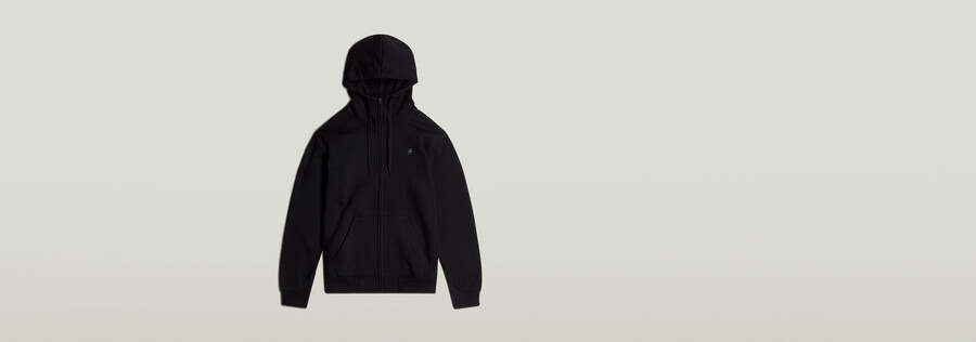 felpa con cappuccio premium core zip thru