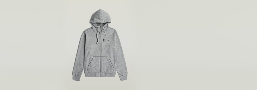 felpa con cappuccio e zip premium core