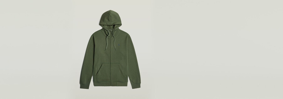 felpa con cappuccio e zip premium core